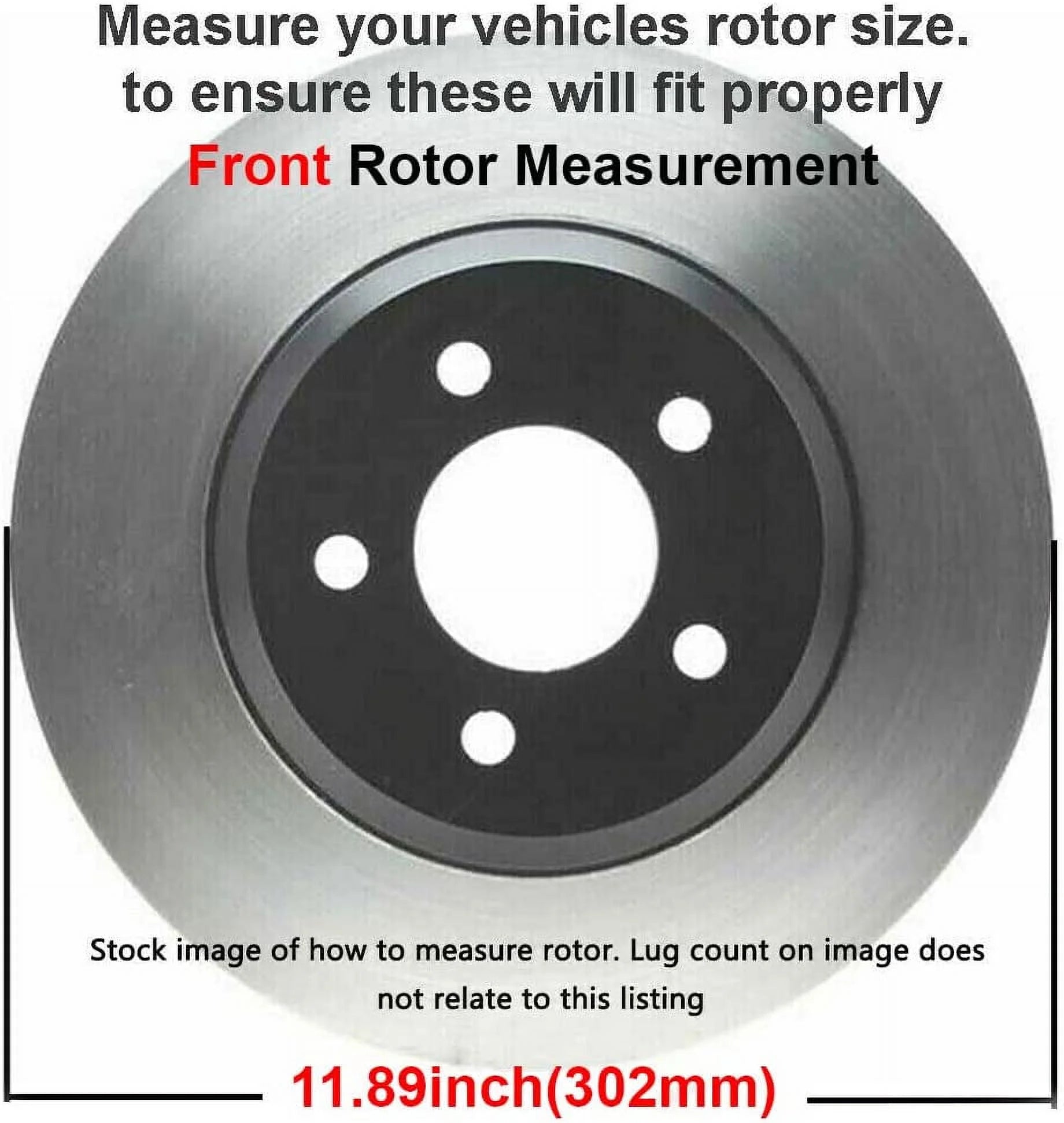 Detroit Axle - Brake Kit for Chrysler Town & Country Dodge Grand Caravan Journey Ram C/V Routan Disc Brake Rotors Ceramic Brakes Pads w/Hardware Replacement [11.98" inch Front & 12" inch Rear Rotors]