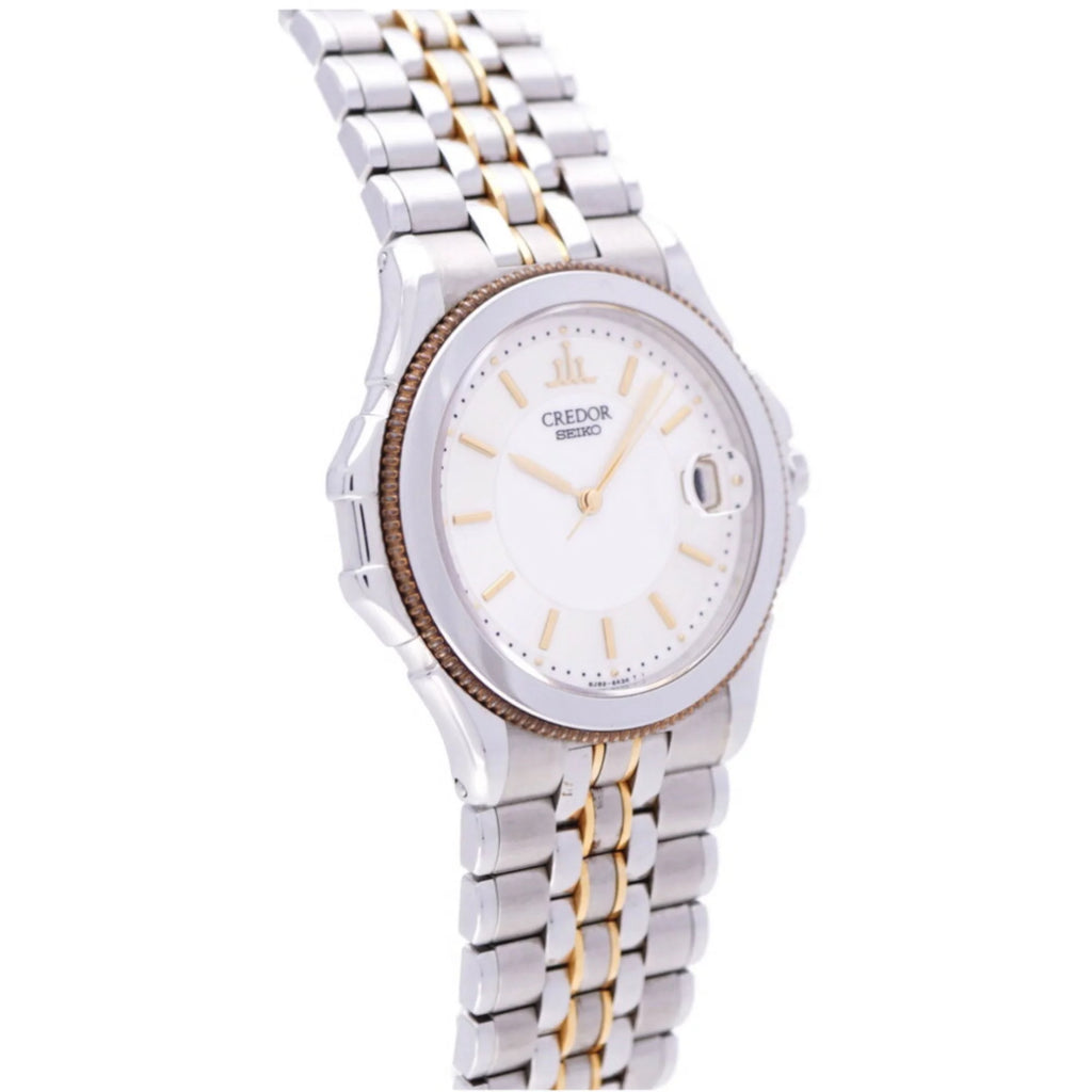 Secondhand Seiko Credor Pacific 8J82-6A20 quartz watch K18/SS silver/gold (Fair)