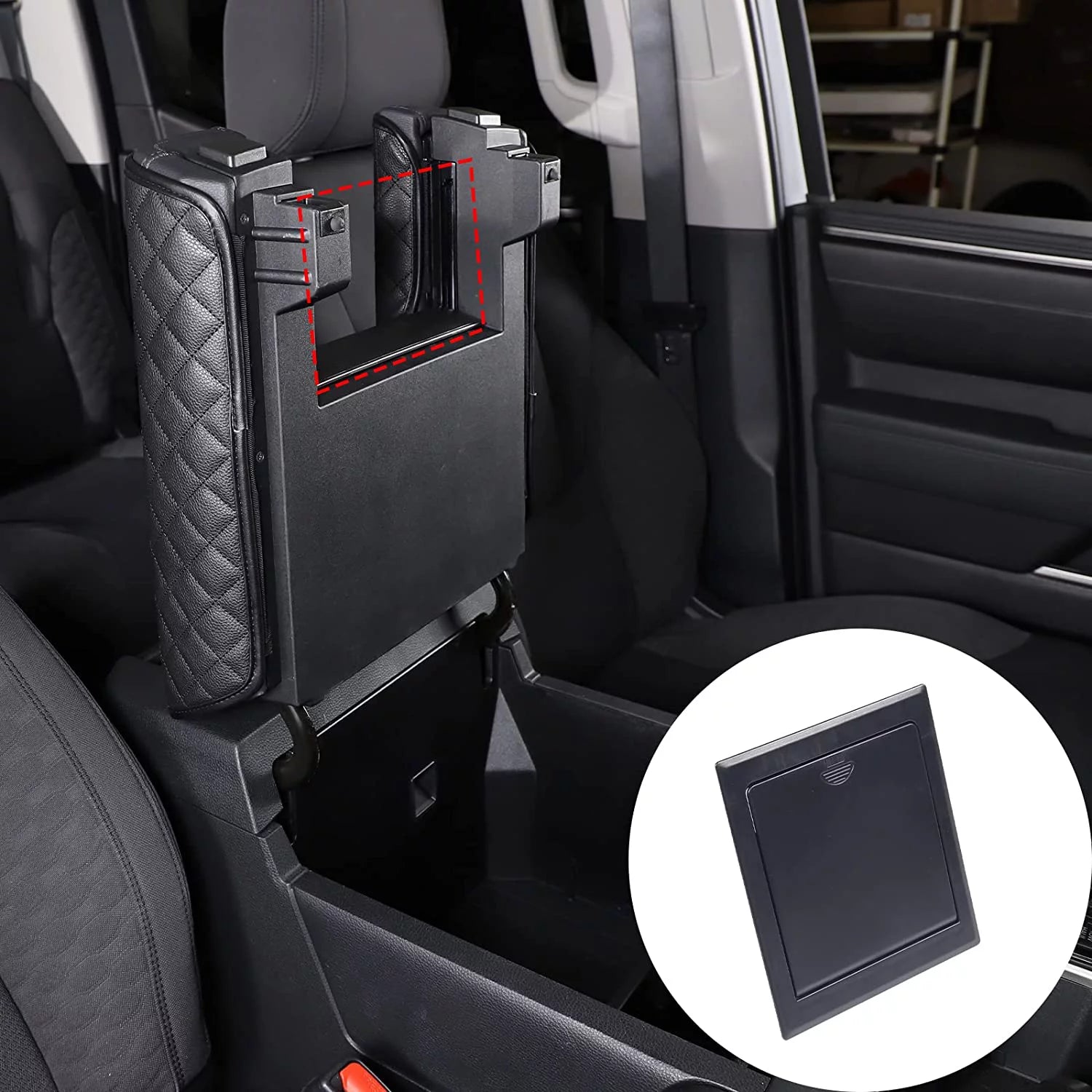 TINKI Center Console Organizer, Armrest Hidden Storage Box for Toyota Tundra 2022 2023 Accessories, Car Central Control Armrest Box Hidden Privacy Storage Case