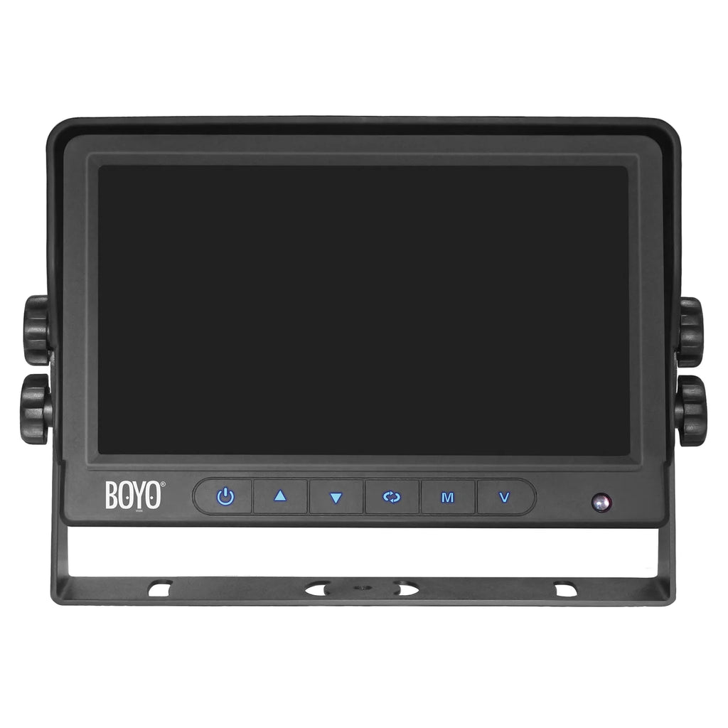 BOYO Vision VTC700AI-4 7-In. 4-Channel AHD Monitor and 4-Camera System with Intelligent Detection and Warning Alert, VTC700AI-4