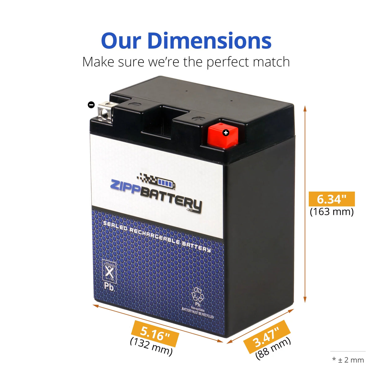 Zipp Battery YTX14AHL-BS (14AHL-BS 12 Volt,12 Ah, 210 CCA) Motorcycle Battery for Ducati 750cc F1 Montijuich Paso 1987