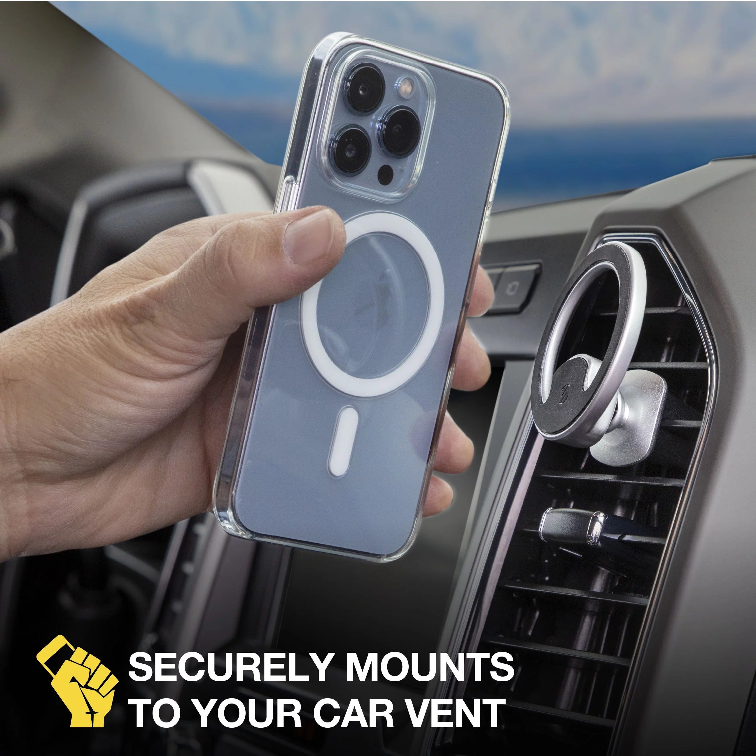 Scosche MEMSV-SP MagicMount Elite2 Vent MagSafe Compatible Magnetic Phone Mount iPhone and Android.