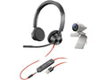 Poly - Studio P5 Webcam with Blackwire 3325 Headset Kit (Plantronics + Polycom) - 1080p HD Professional Video Conferencing Camera & Stereo Audio Wired Headset USB-A - Certified for Zoom & Teams