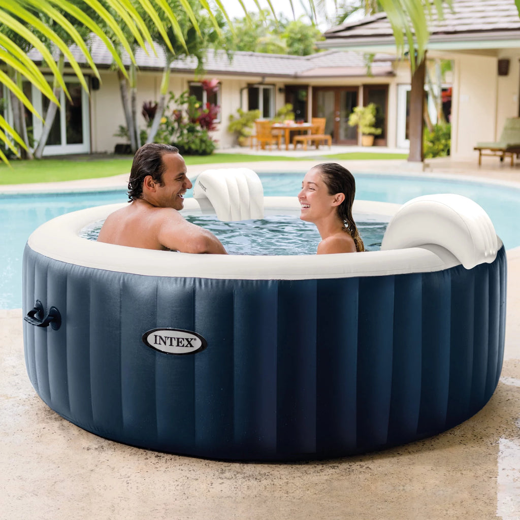 Intex PureSpa Plus Portable Inflatable Hot Tub Jet w/ 6 Filter Cartridges