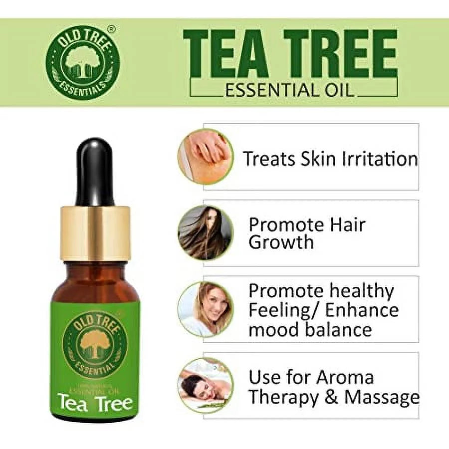 Old Tree Tea Tree Oil for Skin, Hair and Acne Care 15 ml.