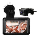 Shinysix Baby Car Mirror, 1080P Baby Monitor with Camera Baby Car Mirror with 4.3'' IPS Screen Night Vision Function Adjustable Wide View Angle for Infants Kids Pets