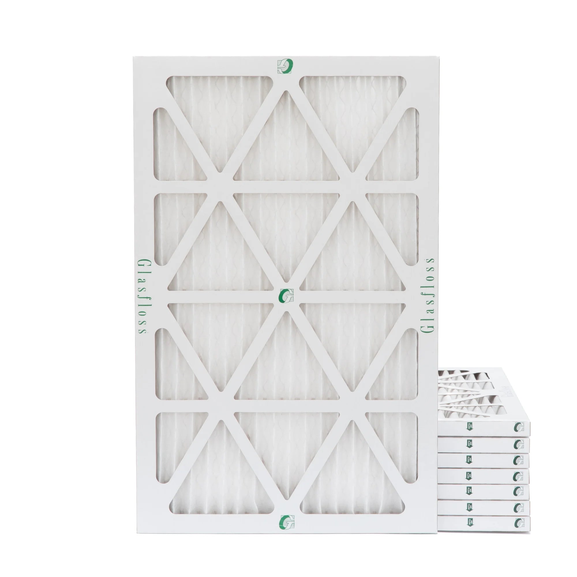 14x24x1 MERV 10 Pleated AC Furnace Air Filters by Glasfloss Industries. ( 8 Pack ) Exact Size: 13-1/2 x 23-1/2 x 7/8