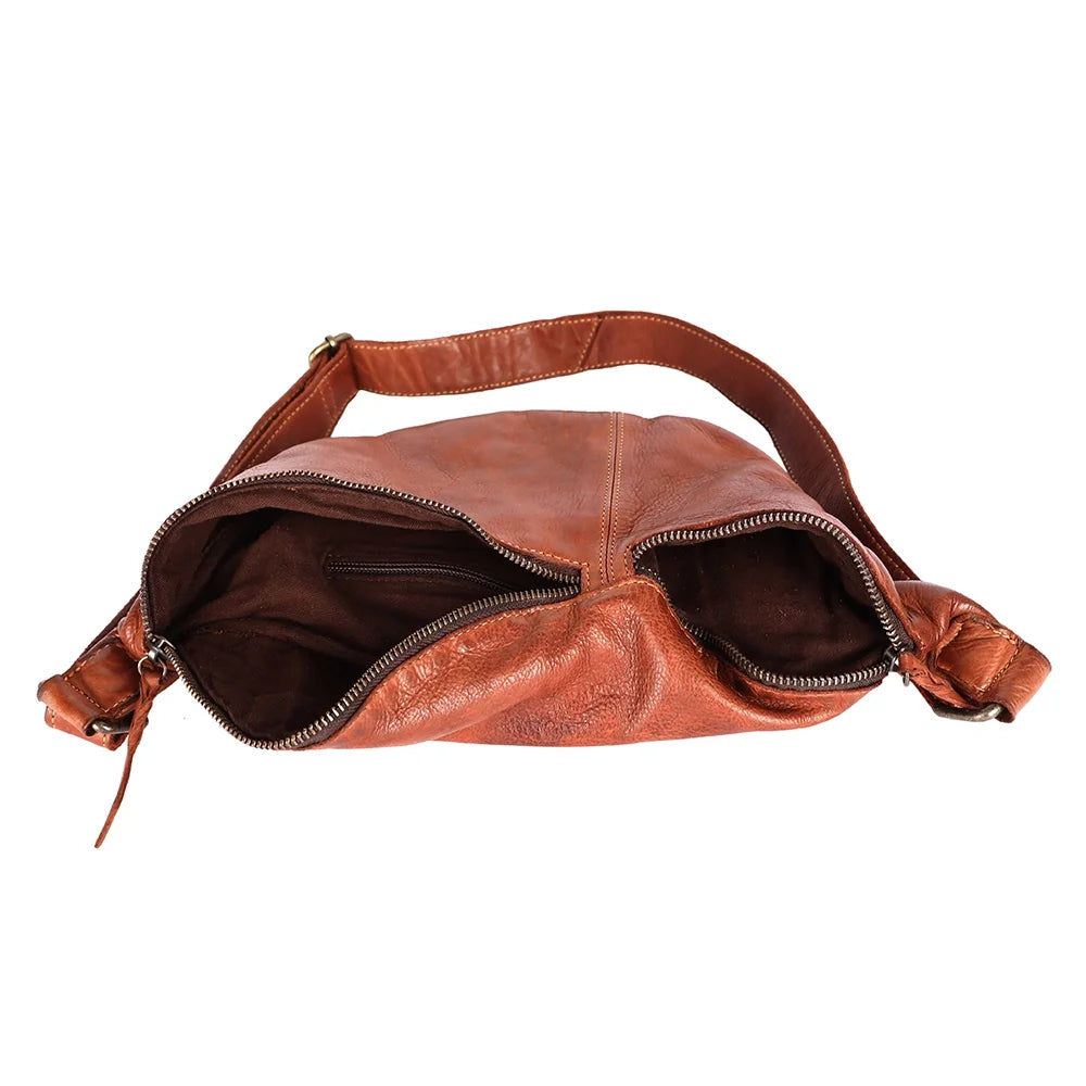 NM Never Mind Nmbgm153 Fanny Pack Vintage Handmade Genuine Cowhide Leather Women Bag Western Handbag Purse