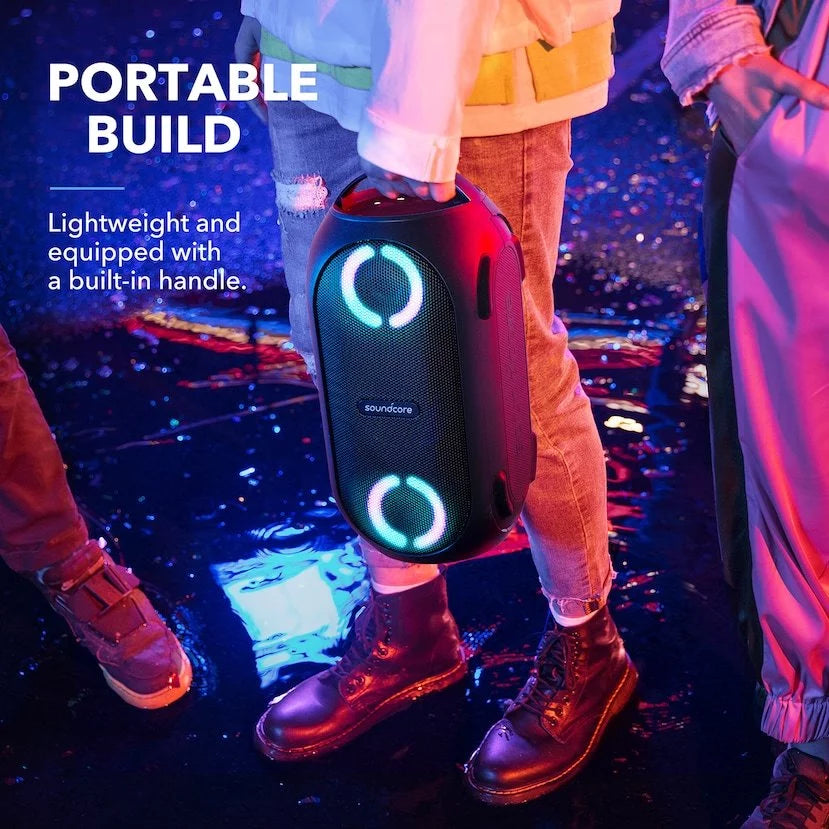 Soundcore by Anker- Rave PartyCast Portable Speaker | 80W | IPX7 Waterproof | 18-Hour Playtime | Black | A3390Z12