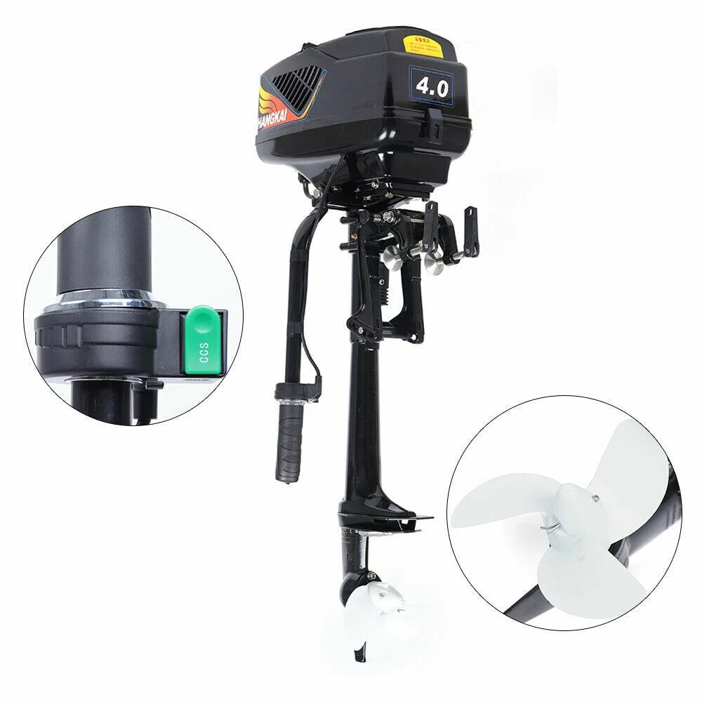 Miumaeov 1000W 4 HP Electric Outboard Motor Boat Engine Trolley Brushless Motor