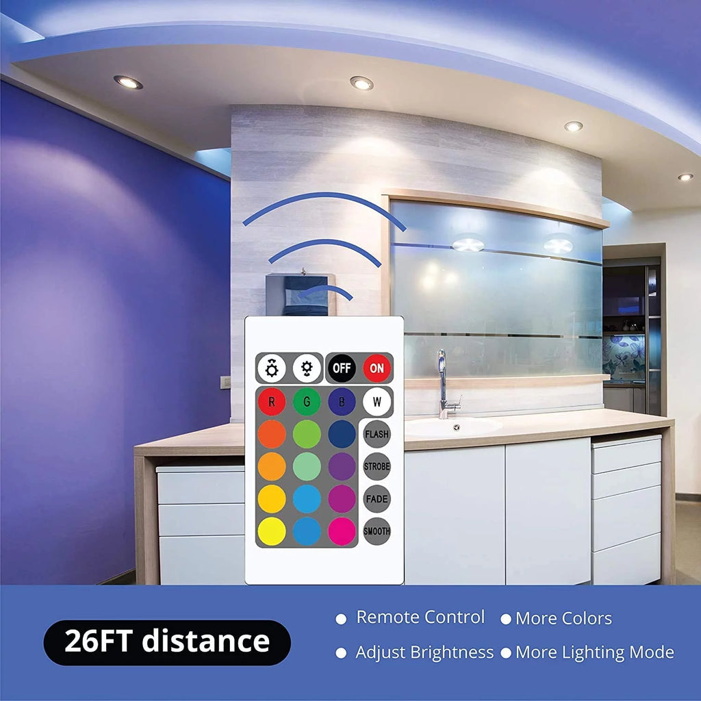 WBM Smart LED Color Changing  Strip Light For Bedroom, App Remote Control, 32.8 Ft