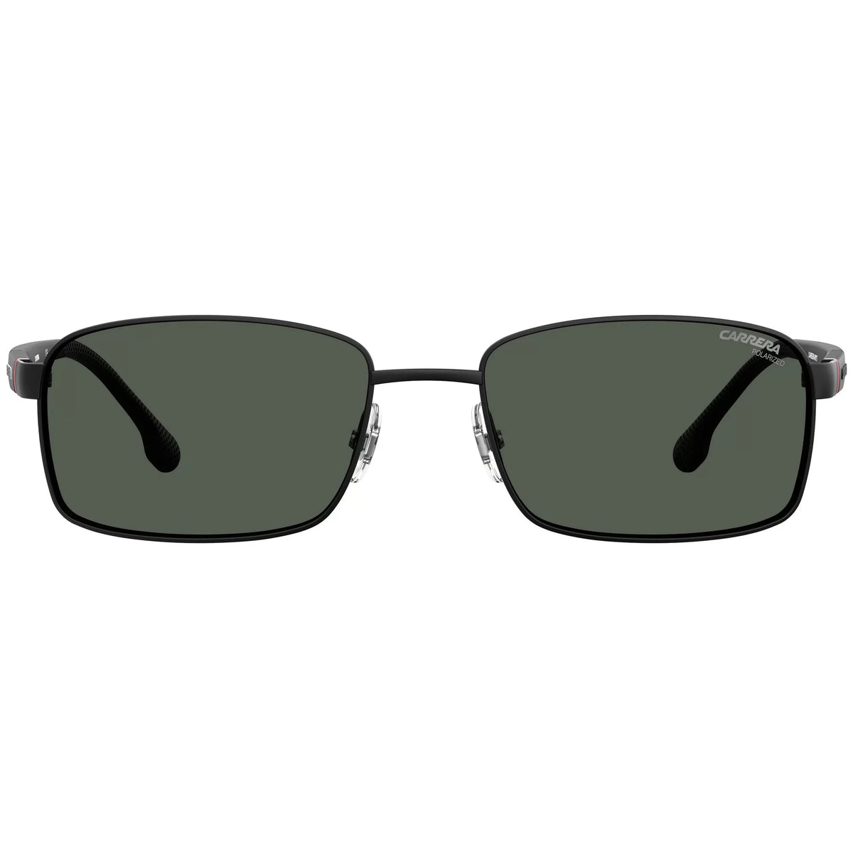 Carrera Men's 8037/S Rectangular Sunglasses, Black/Polarized Gray, 58mm, 18mm