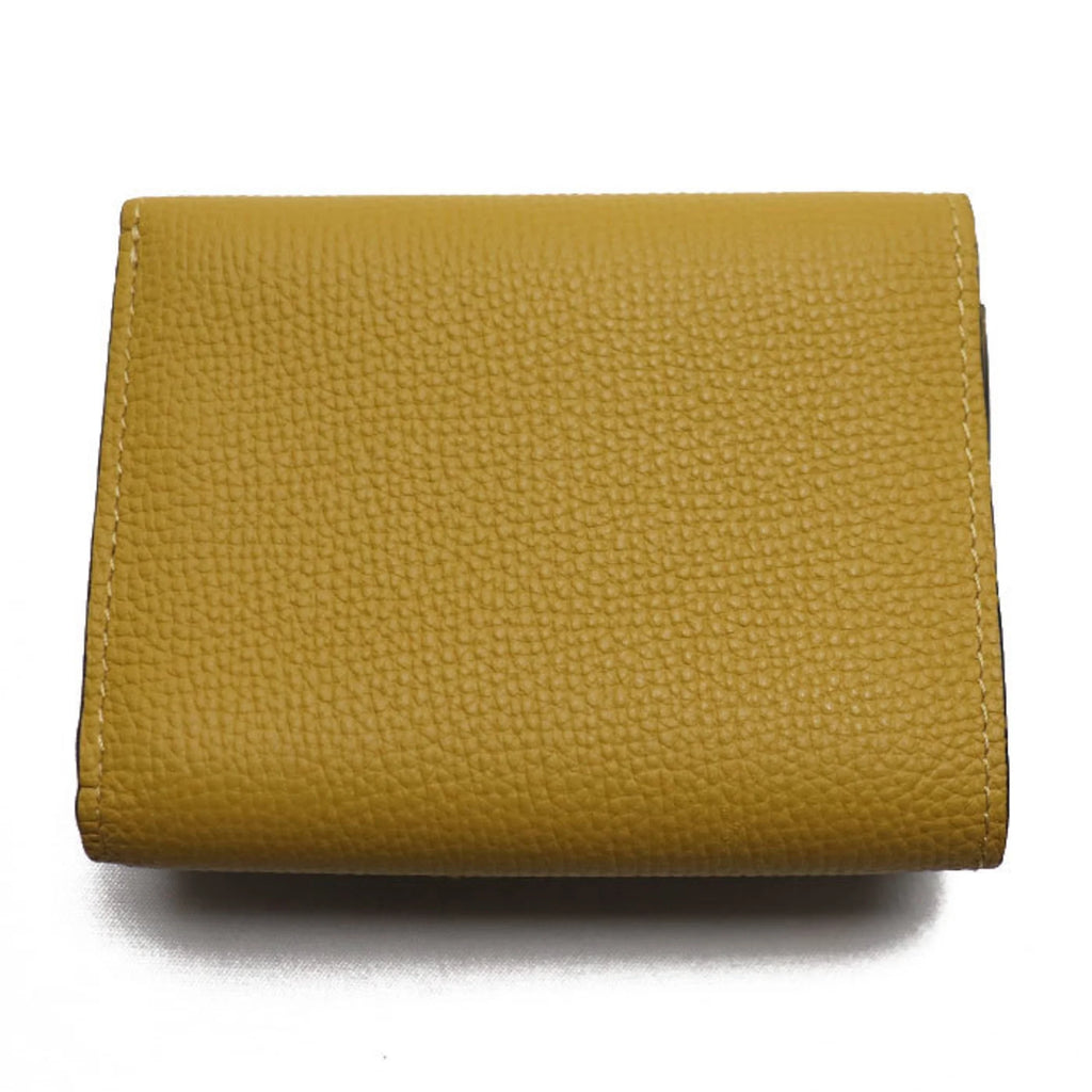 Previously Owned LOEWE Trifold Wallet Anagram Mustard Color C821TR2X02 8110 Female (Good)