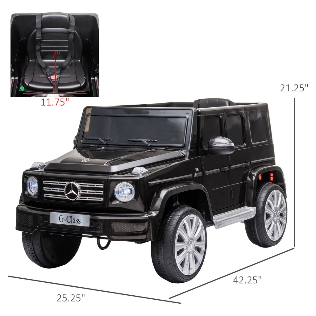 Aosom 12 V Mercedes Benz G500 Powered Ride-On with Remote Control, Bright Headlights, & Working Suspension