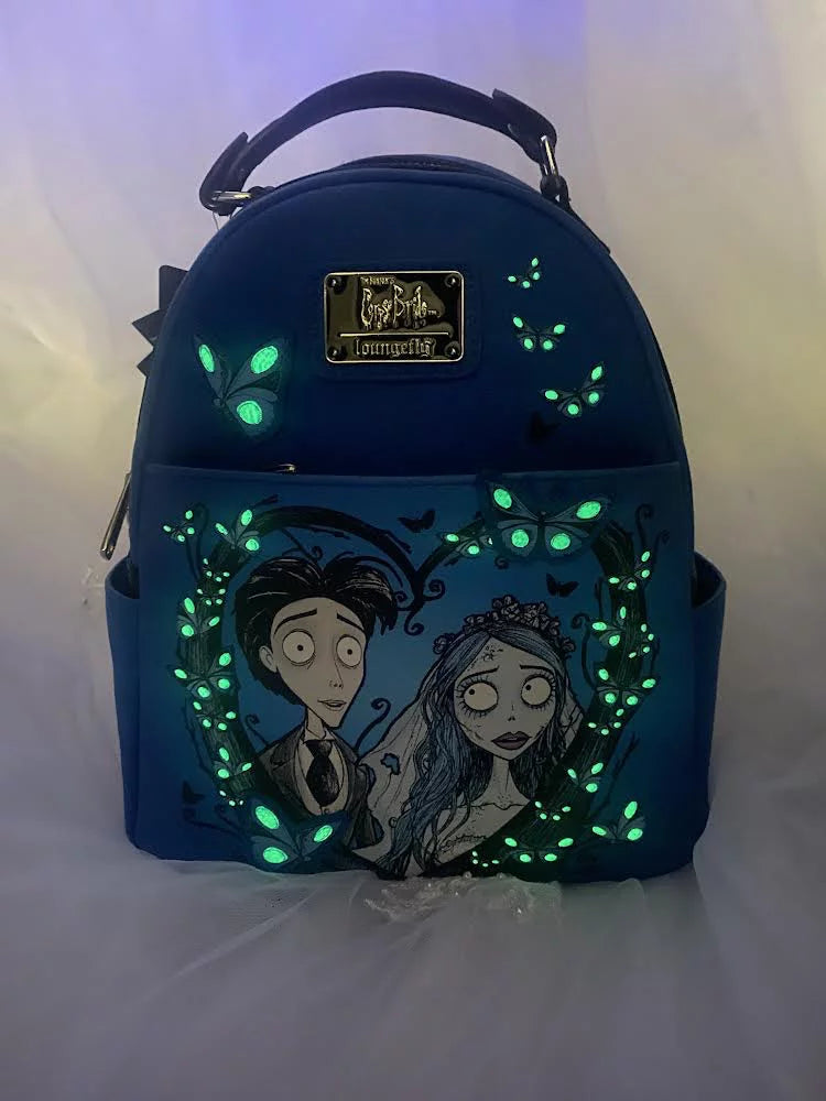 Loungefly Disney Exclusive Butterfly Lovers Corpse Bride Glow in the Dark Mini Backpack