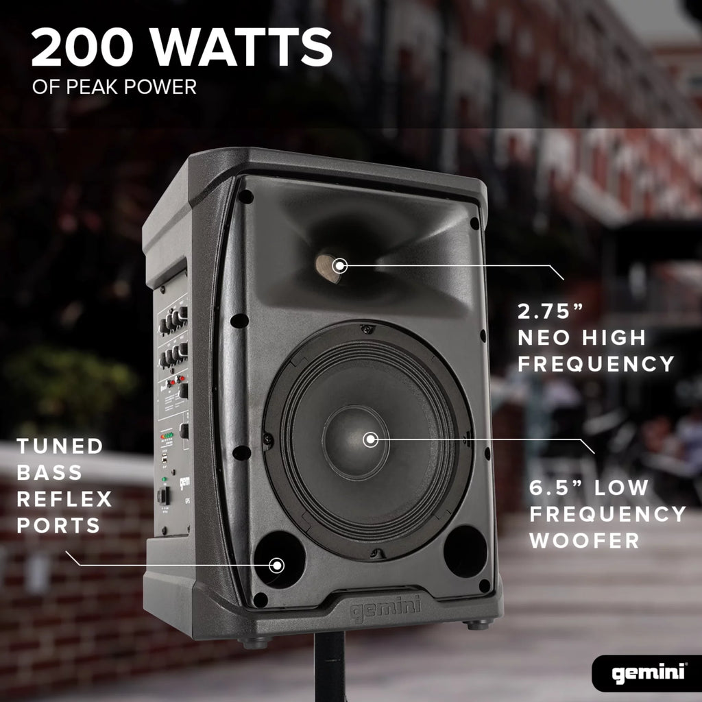Gemini GPSS-650 Battery-Powered PA System
