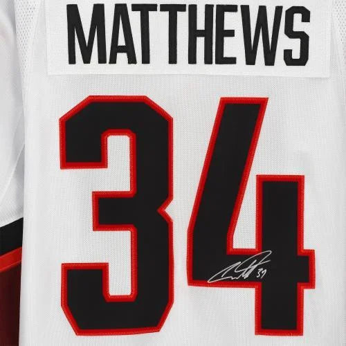 Framed Auston Matthews Autographed 2022 NHL All-Star Game White Adidas Authentic Jersey - Fanatics Authentic Certified