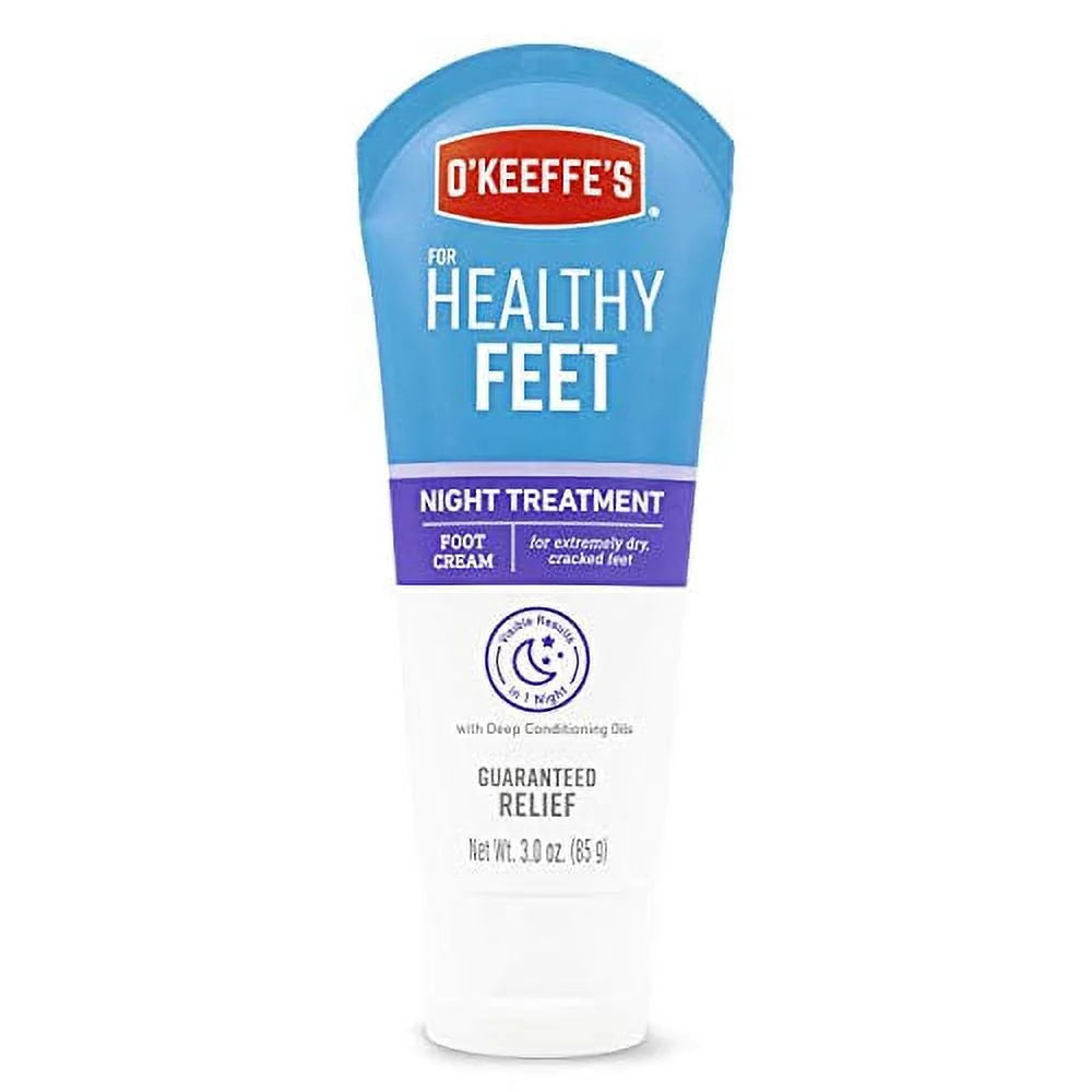 O'Keeffe's Healthy Feet Night Treatment Foot Cream, 3 Ounce Tube, (Pack of 2)