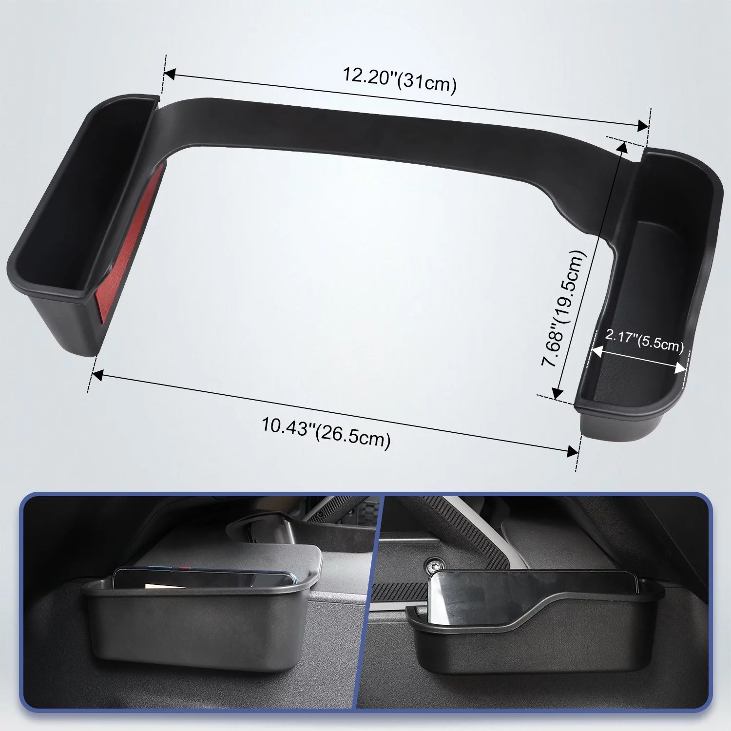 MFC Gear Shifter Storage Box Side Pocket Compatible with for 2021 2022 Ford Bronco Accessories 2/4D