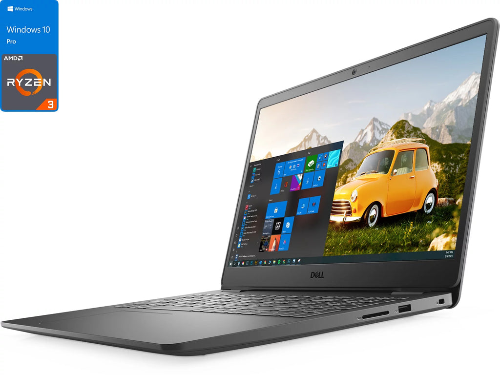 Dell Inspiron 3505 Notebook, 15.6" FHD Display, AMD Ryzen 3 3250U Upto 3.5GHz, 4GB RAM, 256GB NVMe SSD, Vega 3, HDMI, Card Reader, Wi-Fi, Bluetooth, Windows 10 Pro
