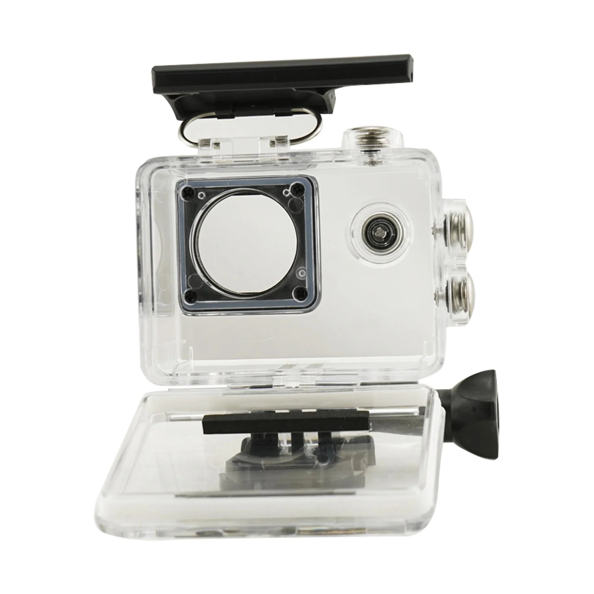 Capture Every Adventure with Our Waterproof WiFi Action Camera - 1080P Video, Clear Sound Recording, and Durable Silver Case