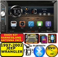1997-2002 JEEP WRANGLER AM/FM BLUETOOTH BT CD DVD USB AUX RADIO STEREO PKG