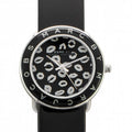 Marc By Marc Jacobs Female Amy Lips Black Leather Watch 36MM MBM1163