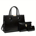 MICHROE Vintage Vegan Tote Bag Set  Top Handle Satchel  Women‘s Luxury Handbag  Shoulder Purse & Crossbody Bag