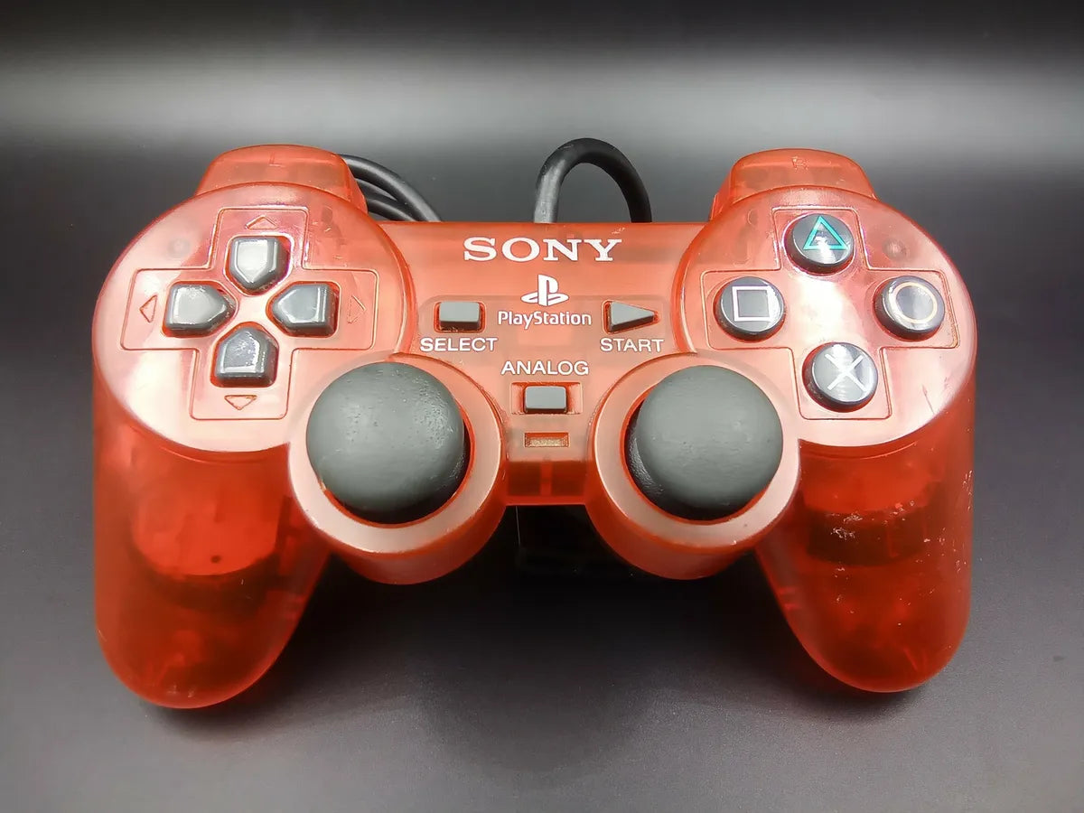 Sony PlayStation 2 Controller Clear Red OEM Used