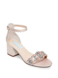 Betsey Johnson For Her Sb-Mel Heeled Sandal, Champagne, Size 7.5