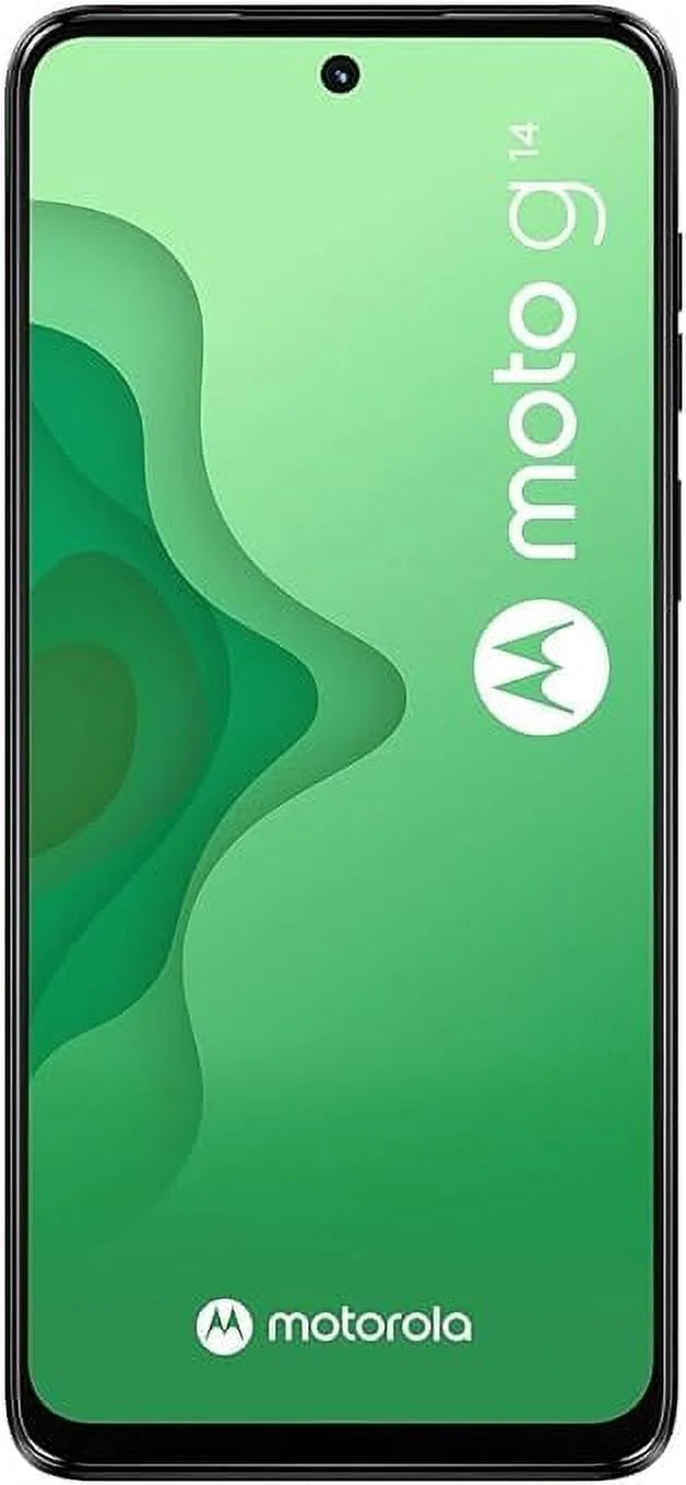 Motorola Moto G14 Dual SIM (2023) 4G LTE (4/128GB) 6.5" IPS LDC Display | Android 13 | 50MP Rear Camera | 5000mAh Battery | International Model - (Metal Gray)