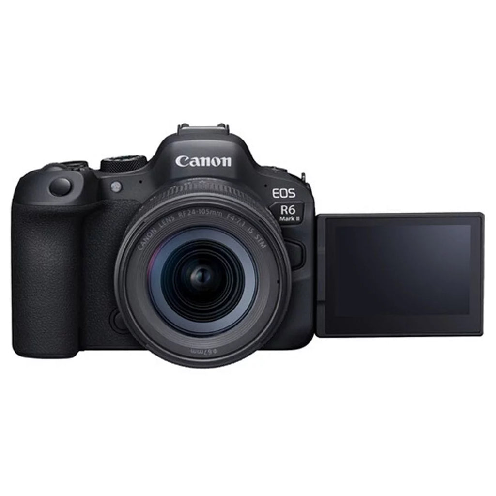 Canon EOS R6 Mark II Mirrorless Camera with RF 24-105mm Lens + Mount Adapter + 2 Pack SanDisk 32GB Memory Card + LED Flash + Case + ZeeTech Accessory
