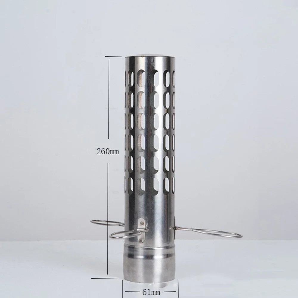 moobody Rust-resistant Alloy Net Tube Camping Heating Stoves Chimney Accessory, Portable Tent Firewood Stove Chimney Bent and Straight Tube, for Camping