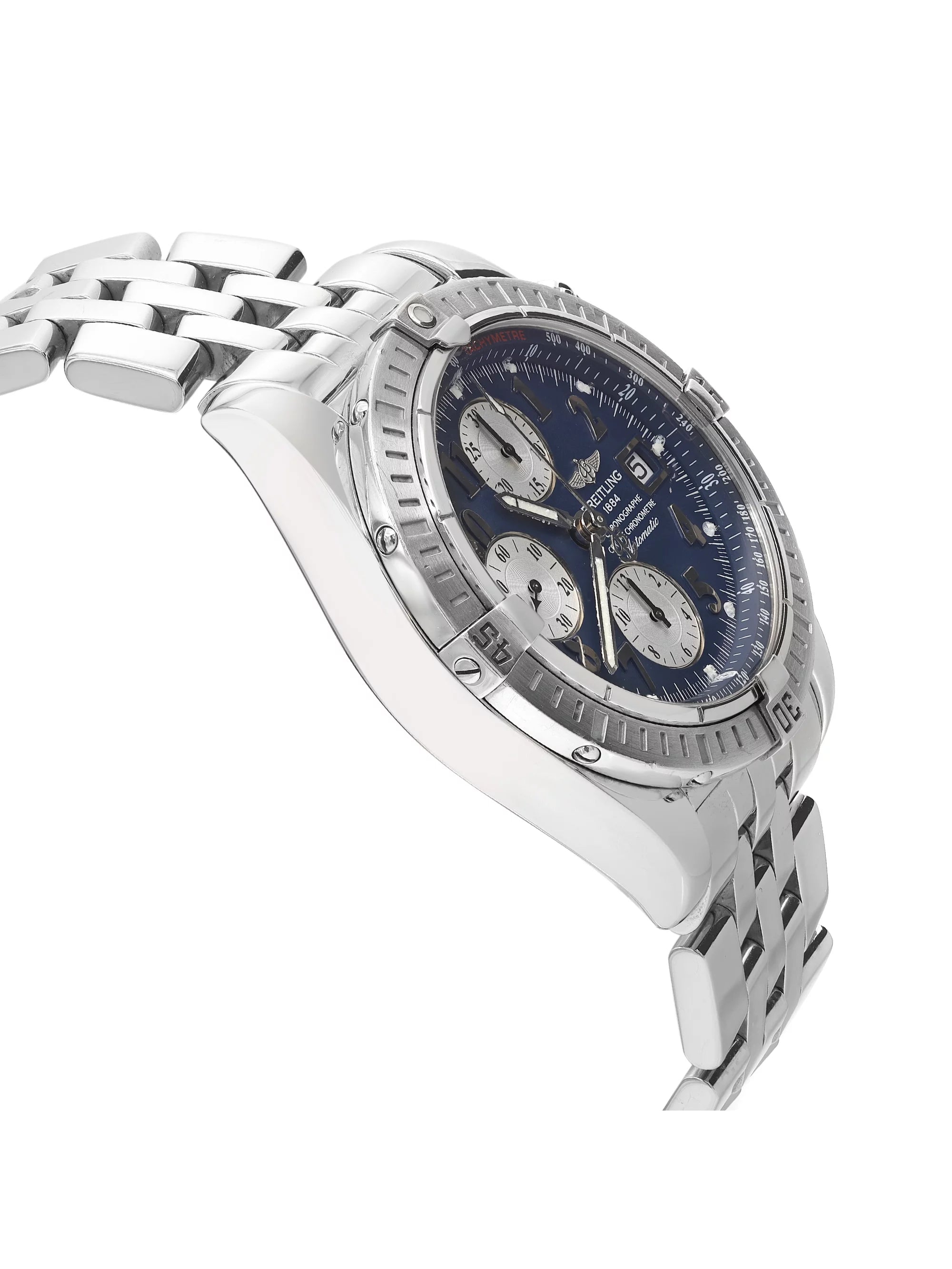 Breitling Chronomat Evolution Alloy Blue Dial Automatic Watch A1335611/C647-357A
