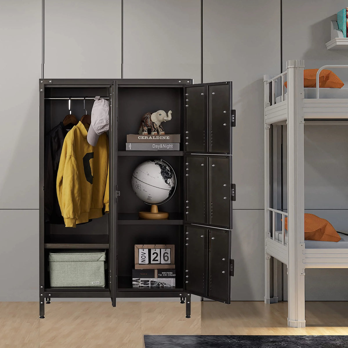 STANI Metal Lockers for Employees,71" Alloy Storage Cabinet with 4 Door Lockable for Office Staff,Home Sundries,Gym,School