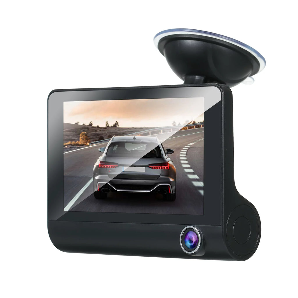 Moobody Dash Cam - 1080P Full HD Front and Rear Dual Dash Camera, 4 Inch IPS Screen, G-sensor, Loop Recording - Keep an Eye on Your Surroundings While On the Go