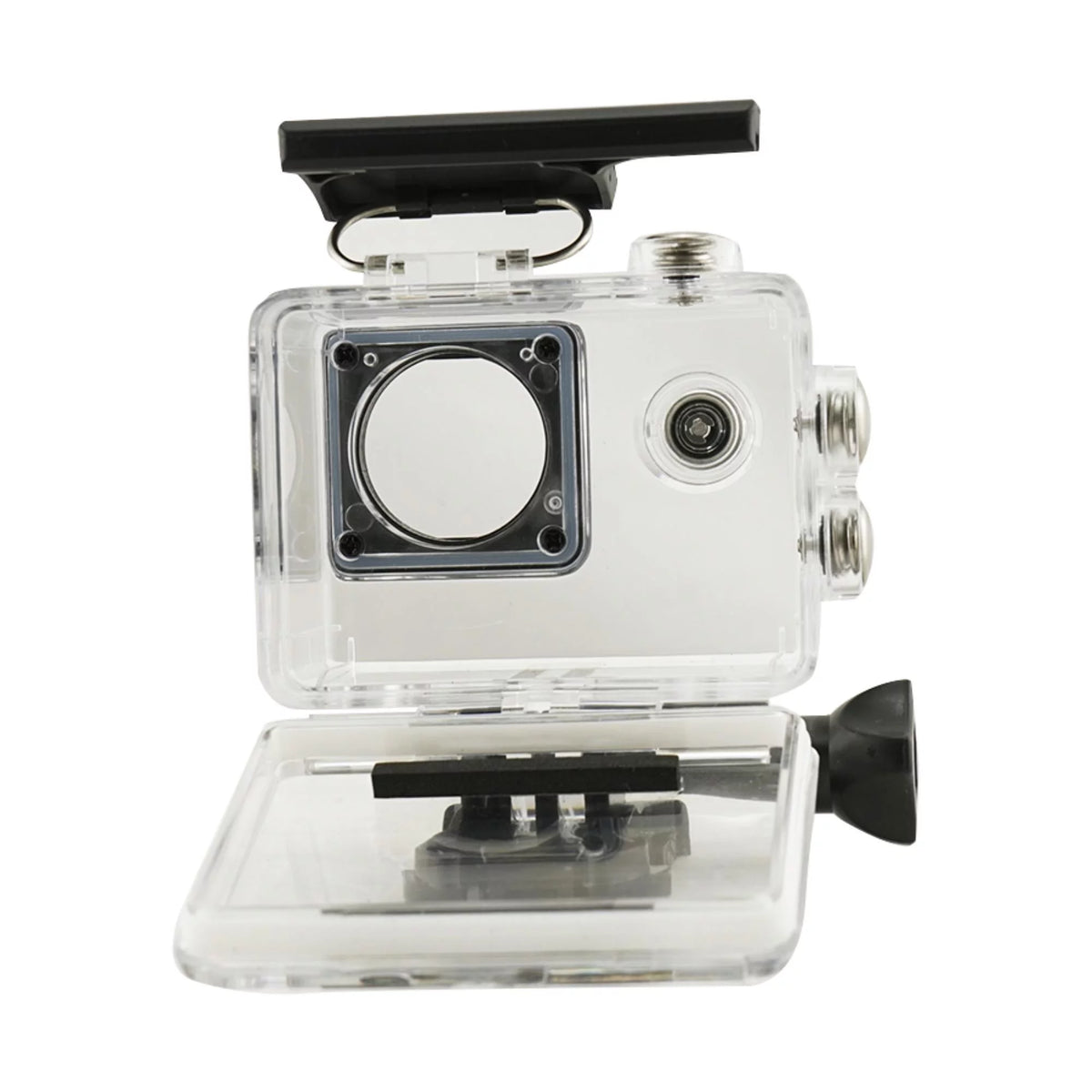 Capture Every Adventure with Our Waterproof WiFi Action Camera - 1080P Video, Clear Sound Recording, and Durable Silver Case
