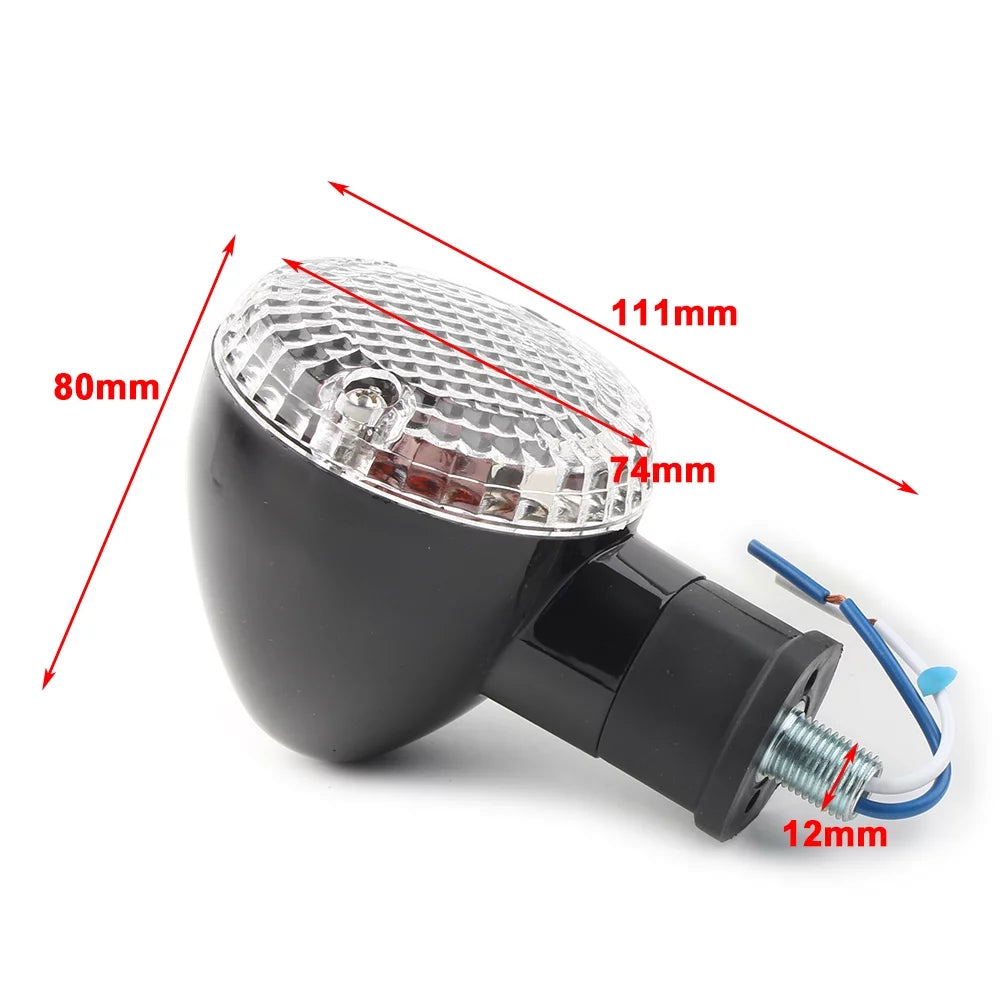 BFY 1Pair Motorcycle Turn Signal Lamp Amber Indicator Blinker Light w/ Clear Cover for Yamaha Bolt XVS950 2014 2015 2016 2017 2018