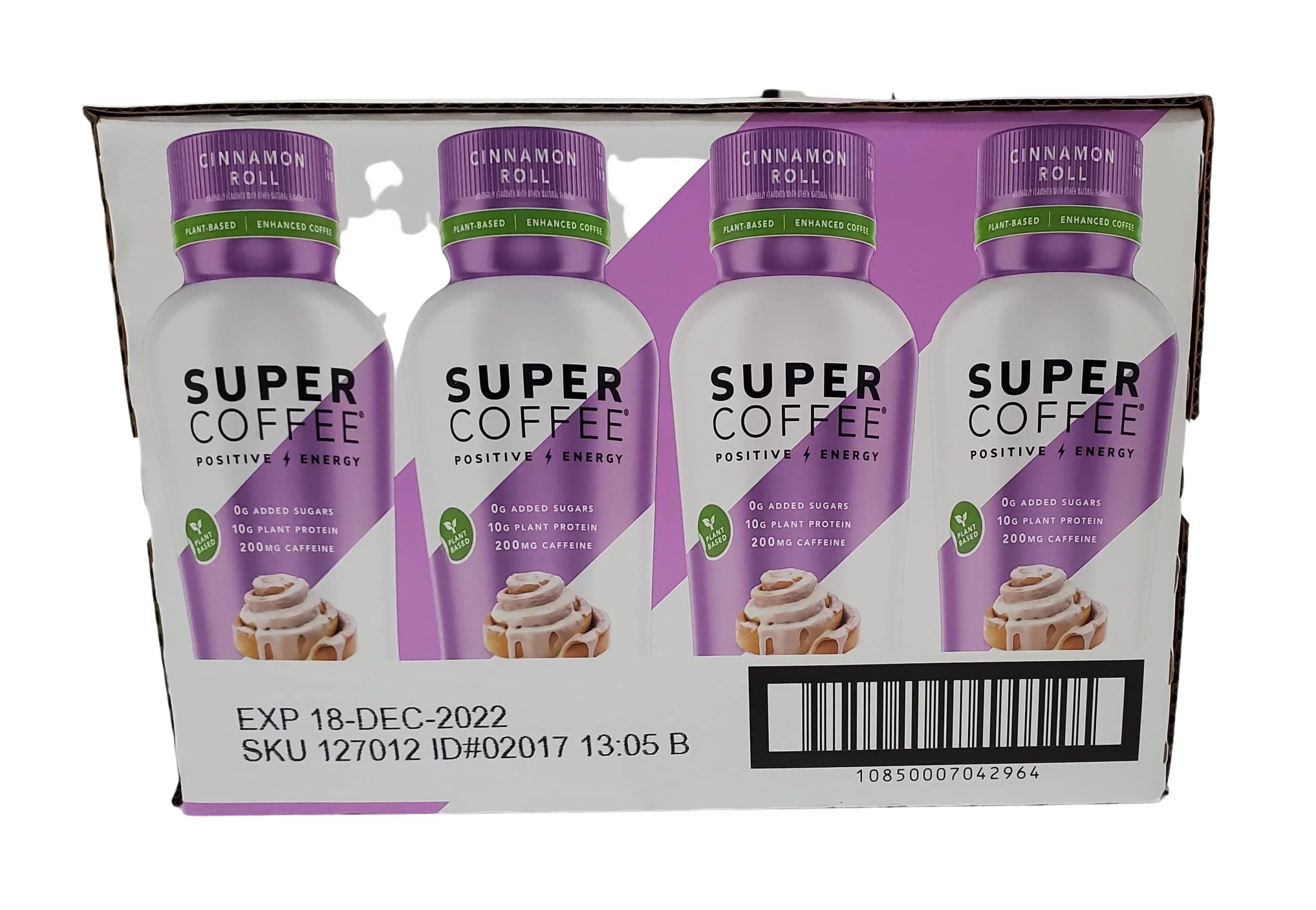 Ready to Drink Super Coffee 12 Ounce Bottles 12 pack Choose your Flavor (Cinnamon Roll)