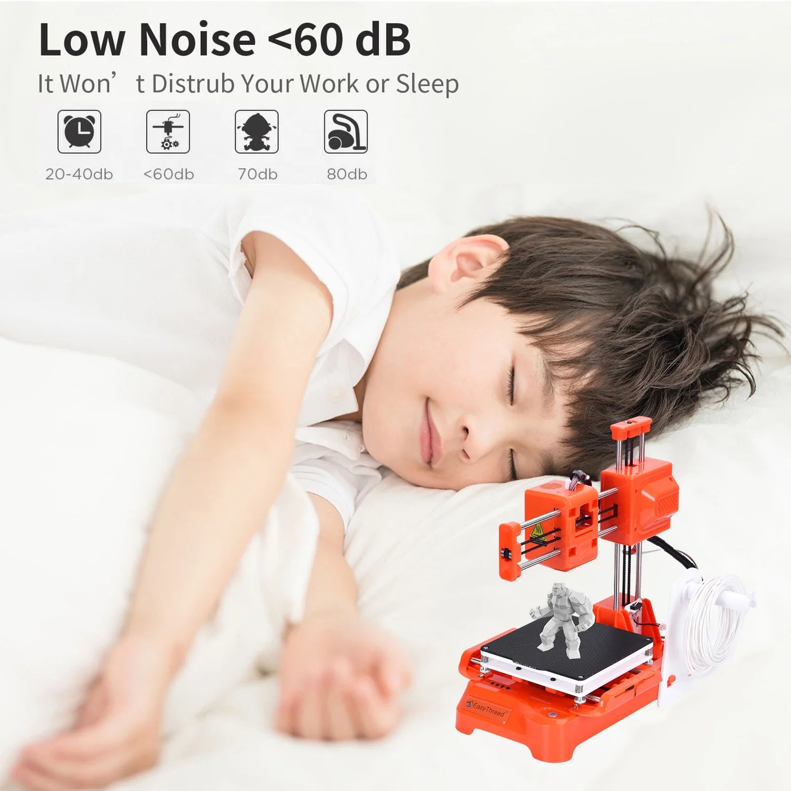 Tomshoo 3D Printer,Print Size Heated Bed One-key Printer 100x100x100mm Print Printer Kids 3d Pla Sample One-key With Tf And Education No Heated Bed With Tf Pla One-key Kids And Nebublu K7