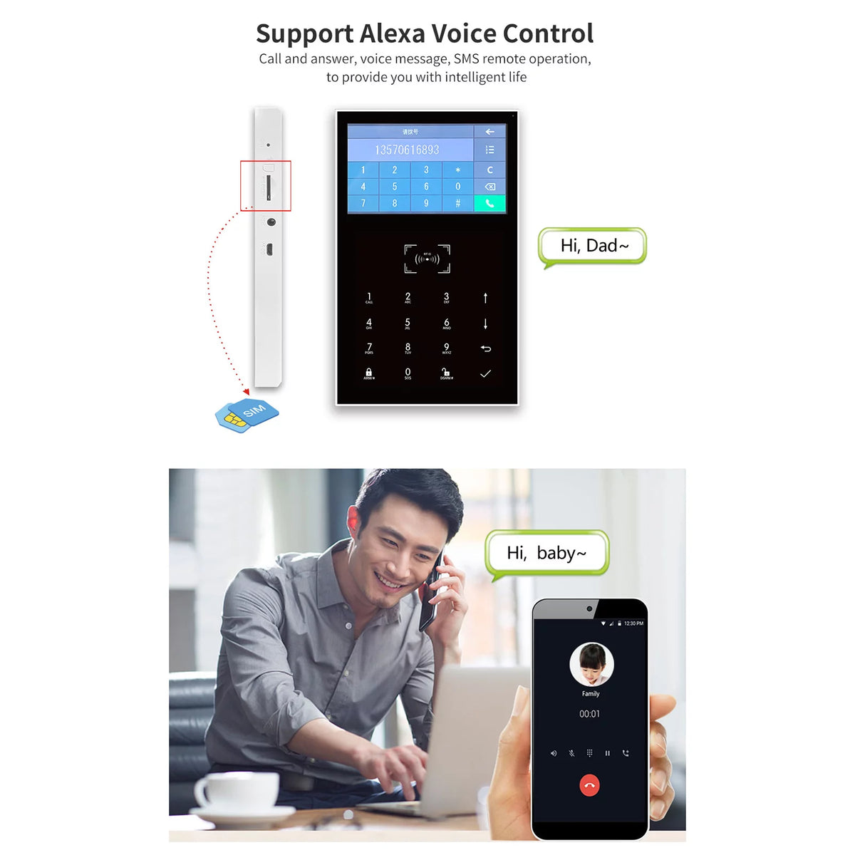 moobody All Touch USB Screen Wireless WIFI GSM Burglar System Smart Home DIY APP Smart Life