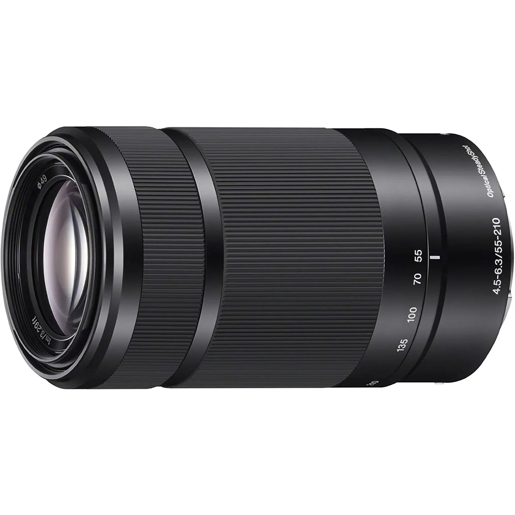 Sony ZV-E10 Mirrorless Alpha APS-C Vlog Camera 2 Lens Kit 16-50mm + 55-210mm ILCZV-E10L/W White Bundle with Deco Gear Case + Filter Set + Wide Angle & Telephoto Lenses + Extra Battery & Accessories