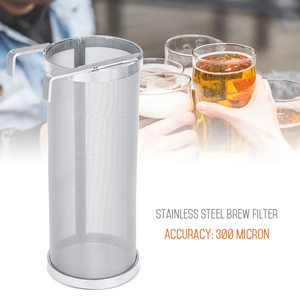 Regun Brew Filter,300 Micron Rust-resistant Metal Homemade Brew Beer Hop Mesh Filter Strainer (Size : 10 25.5cm)