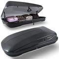Large Rooftop Cargo Carrier Hard Shell Rooftop Cargo Box with Double Locks, 13 ft³ Waterproof Cargo Box for SUV Rooftop 56.3" L x 30.3" W x 13.8" H, Carbon Fibre Grain