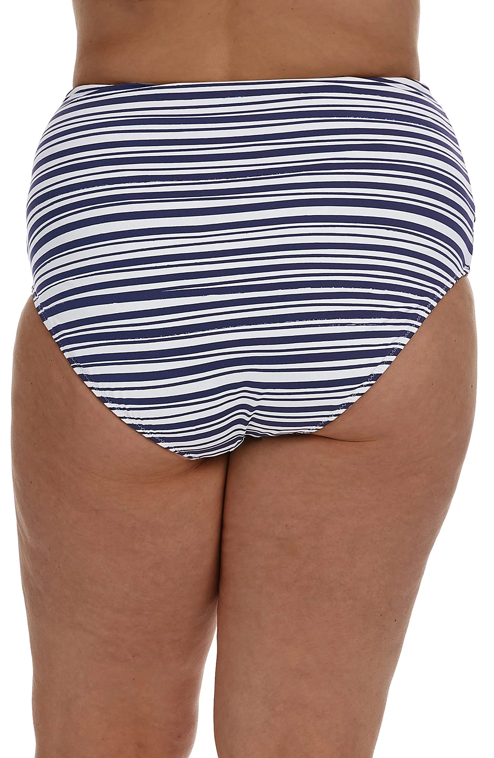 $67 La Blanca Womens High Waist Hipster Swimsuit Bikini Bottoms Blue Size 20W