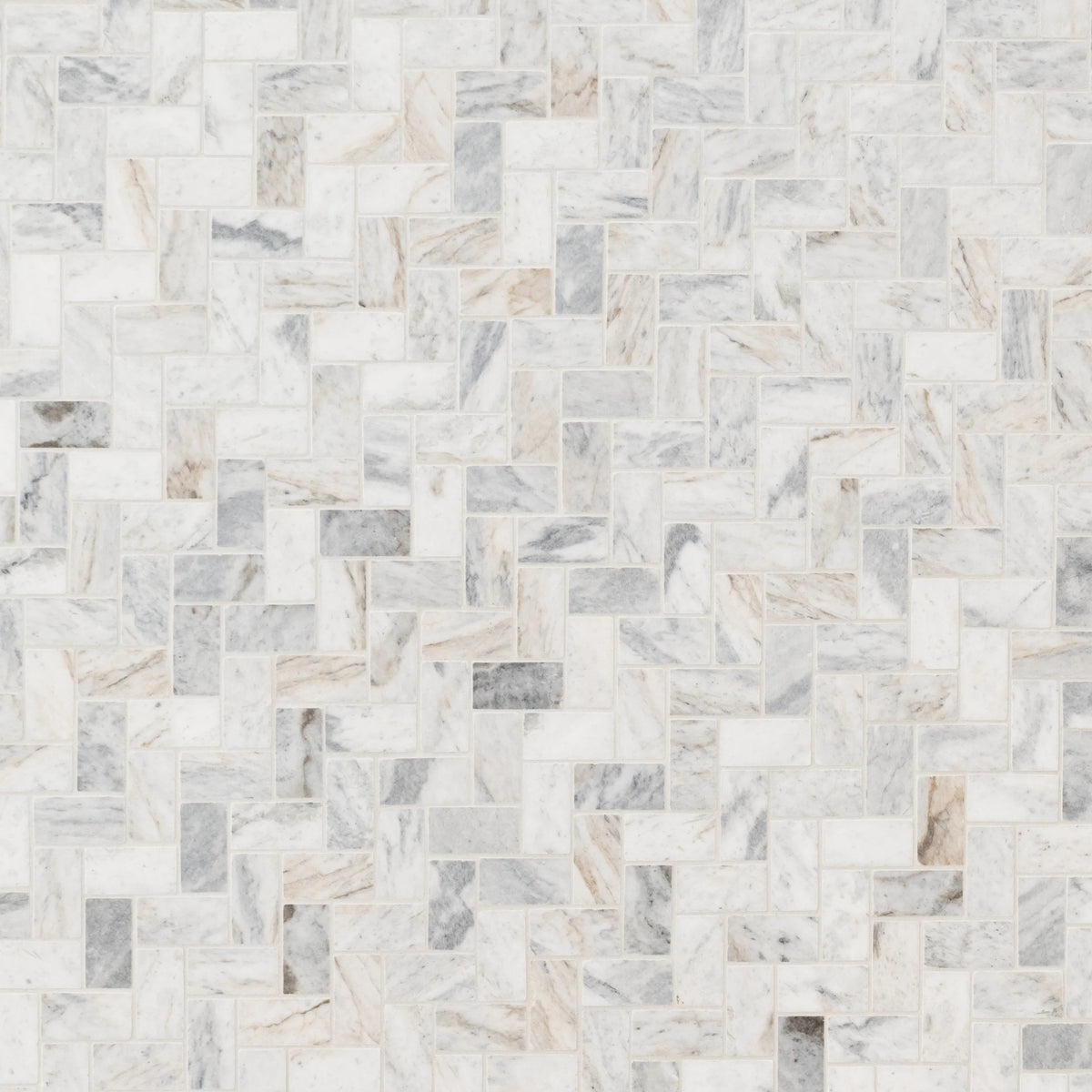 MSI Capri Blue Herringbone 12 in. X 12 in. Honed Mosaic Marble Floor And Wall Tile