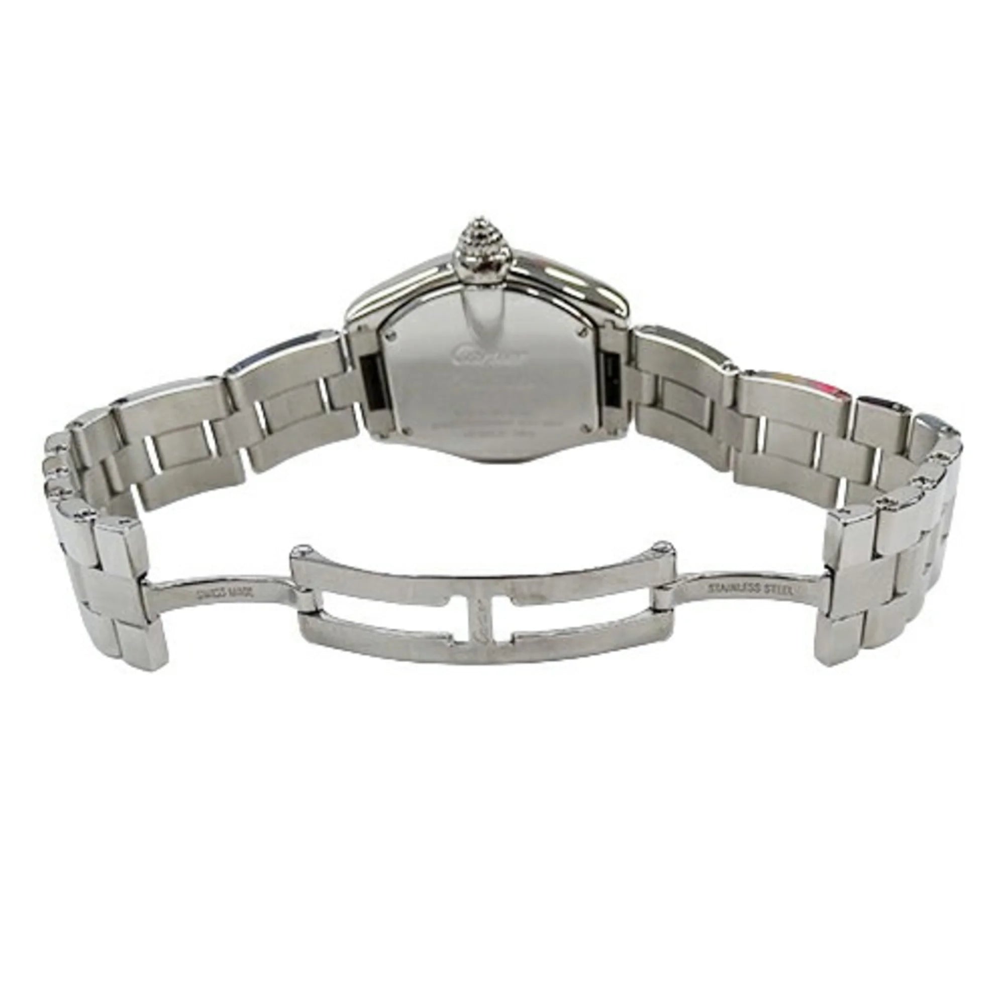 Secondhand Cartier Watch Ladies Roadster SM Date Quartz Rust-resistant Alloy SS W62016V3 Silver Polished (Fair)