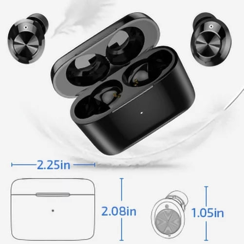 Wireless Earphones TWS Headphones True Stereo Earbuds w Mic Charging Case Z5A for Motorola Moto E (2020), One 5G, Razr (2020) (2019), Edge (2021) - NABI DreamTab HD8, XD 10.1" - Nokia 3.1, 7.1