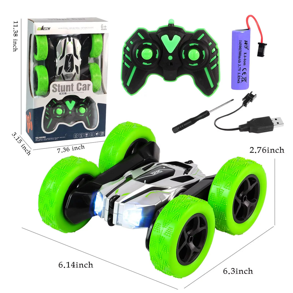 Remote Control Car RC Cars Double-Sided Swing Arm 360 ° Flip Stunt Car 4WD High-Speed Rotating Toy Cars RC Drift Car, Remote Control Car for Boys 8-12