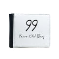 99 years old Boy Age Longevity Flip Bifold Faux Leather Wallet  Multi-Function Card Purse